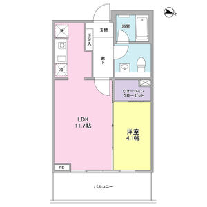 1LDK 間取り図