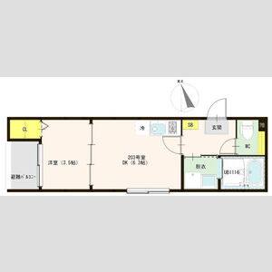 1DK 間取り図