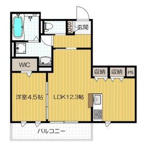 1LDK 間取り図