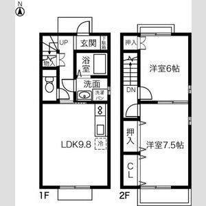 2LDK 間取り図