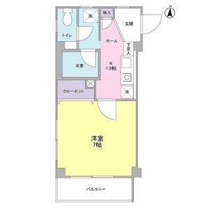 1K 間取り図