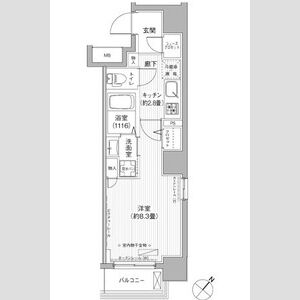 1K 間取り図