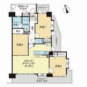 3LDK 間取り図