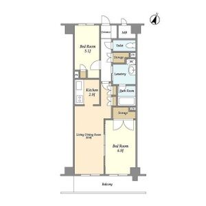 2LDK 間取り図