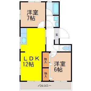 2LDK 間取り図