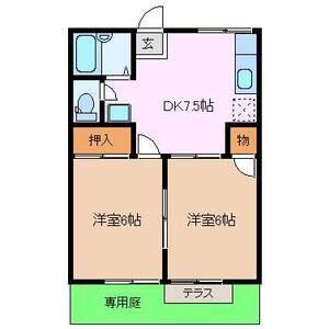 2DK 間取り図