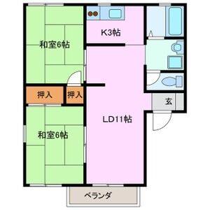 2LDK 間取り図