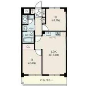 2LDK 間取り図