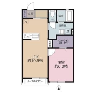 1LDK 間取り図
