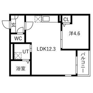 1LDK 間取り図