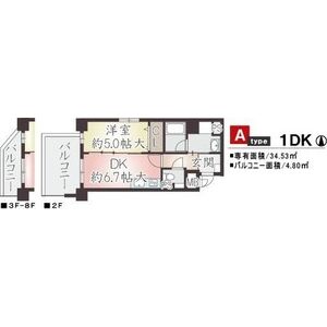 1DK 間取り図