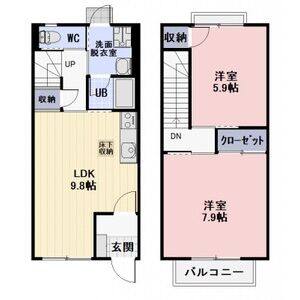 2LDK 間取り図