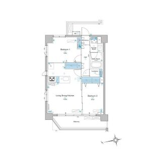 2LDK 間取り図