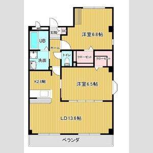 2LDK 間取り図