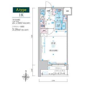 1K 間取り図