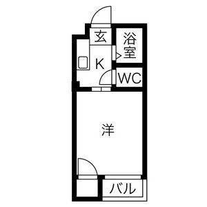 1K 間取り図