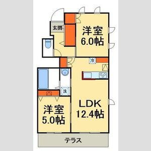 2LDK 間取り図