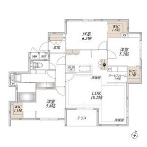 3LDK 間取り図