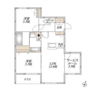 3LDK 間取り図