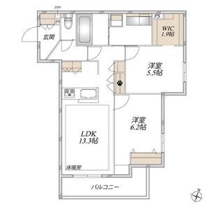 2LDK 間取り図
