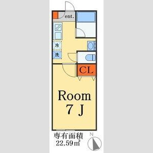 1K 間取り図