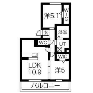 2LDK 間取り図