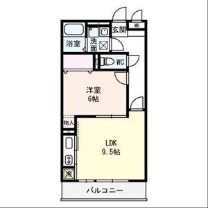 1LDK 間取り図