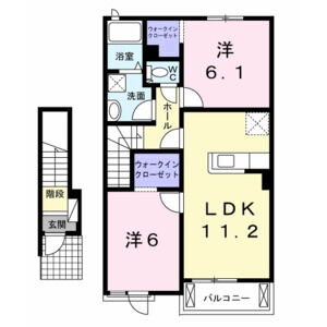 2LDK 間取り図