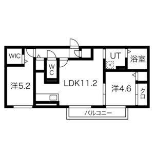 2LDK 間取り図
