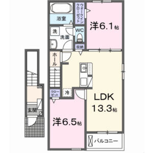 2LDK 間取り図