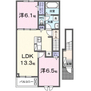 2LDK 間取り図