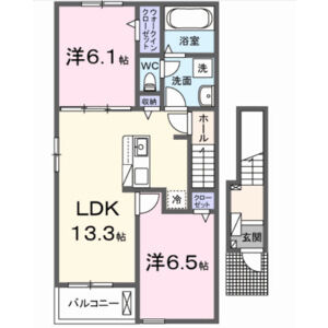 2LDK 間取り図