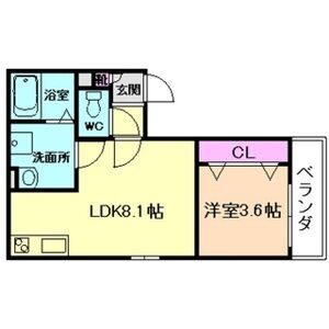 1LDK 間取り図