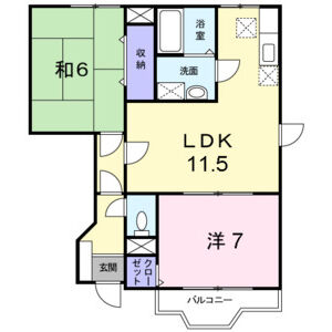 2LDK 間取り図