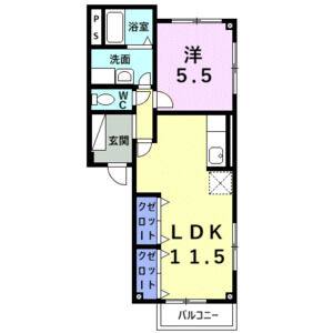 1LDK 間取り図