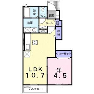 1LDK 間取り図