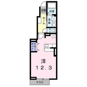1K 間取り図