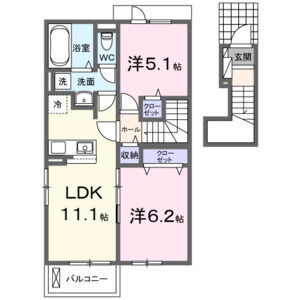 2LDK 間取り図