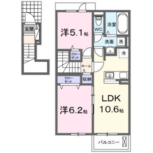 2LDK 間取り図