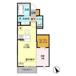 1LDK 間取り図