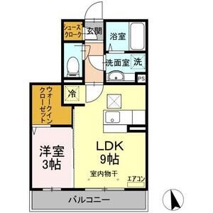 1LDK 間取り図