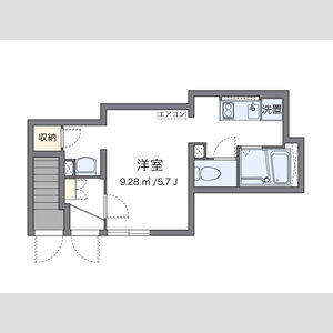 1K 間取り図