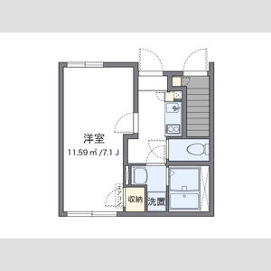 1K 間取り図