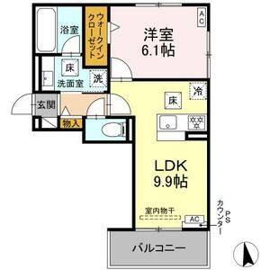 1LDK 間取り図