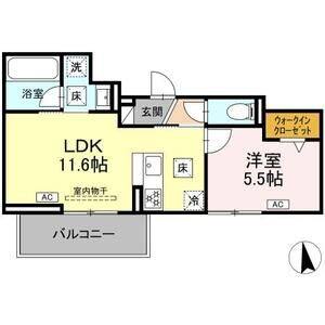 1LDK 間取り図