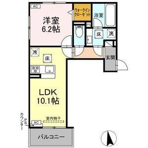 1LDK 間取り図