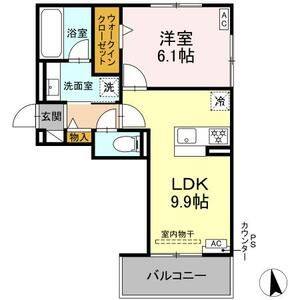 1LDK 間取り図