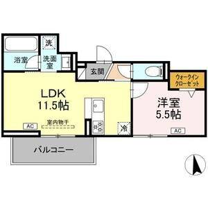 1LDK 間取り図