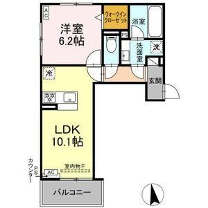 1LDK 間取り図