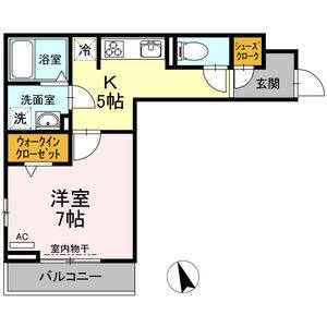 1K 間取り図